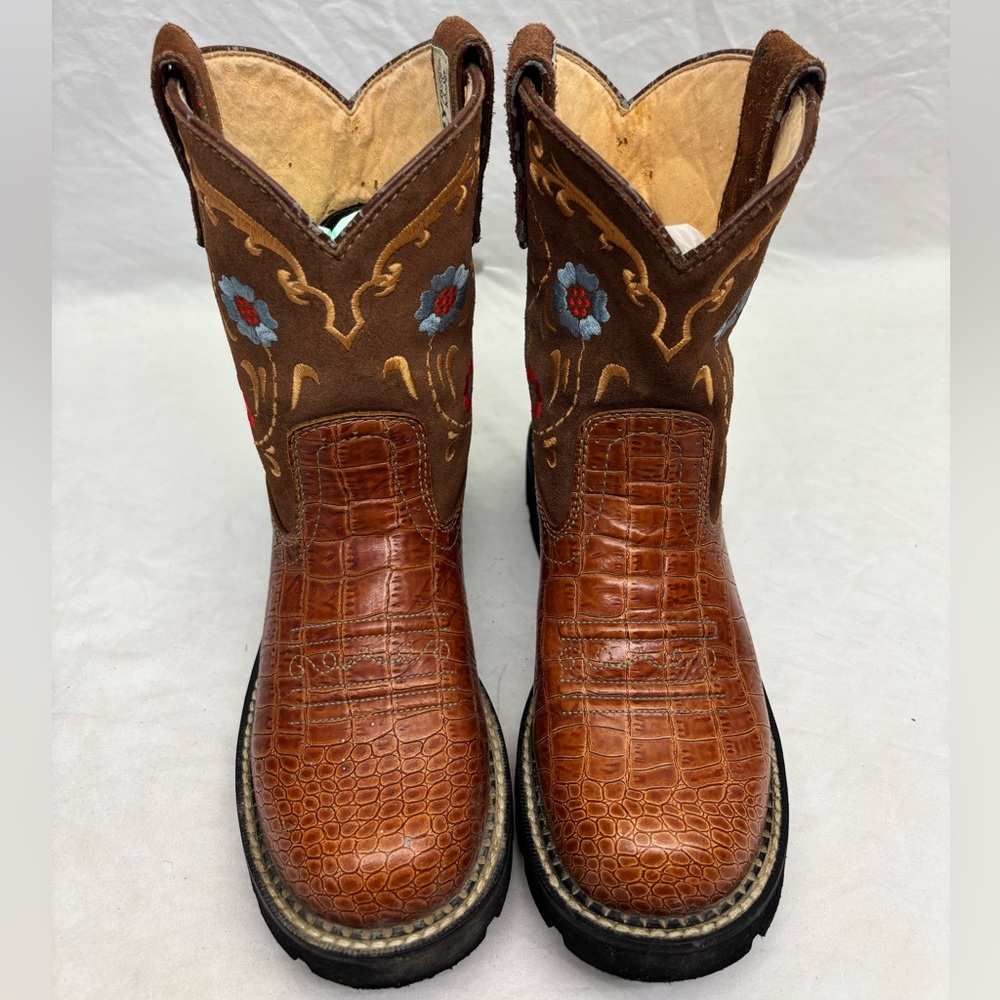 Ariat Women’s Brown Embroidered Western Work Boots size 6 - Picture 4 of 13
